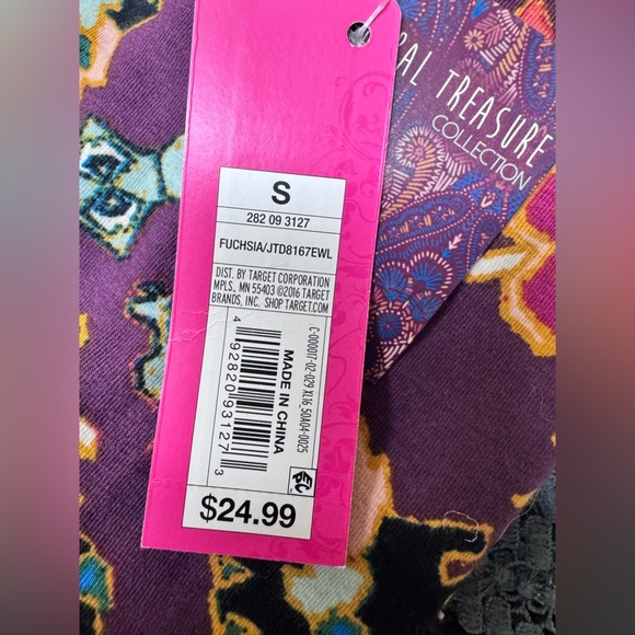 NWT Adorable knit midi tank dress in purple print by Xhilaration, ikat, bodycon - Picture 12 of 14